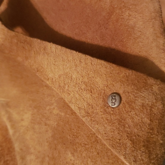 UGG Brook suede thong wedge sandals in tan size 9 - Picture 6 of 8